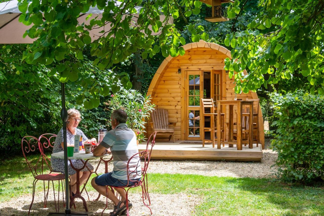 Cabane En Bois Avec Bain Nordique Asnieres-sur-Vegre Bagian luar foto
