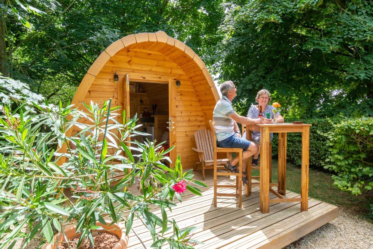 Cabane En Bois Avec Bain Nordique Asnieres-sur-Vegre Bagian luar foto
