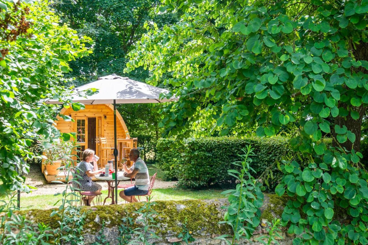 Cabane En Bois Avec Bain Nordique Asnieres-sur-Vegre Bagian luar foto